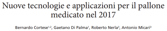 DCB GIC 2017 – Nuove tecnologie e applicazioni per il pallone medicato nel 2017