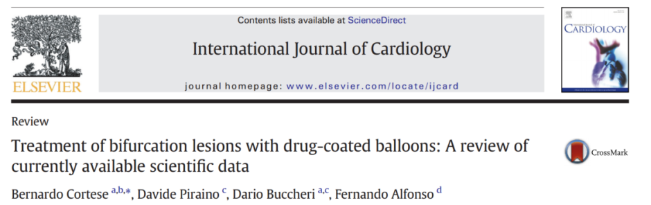 International Journal of Cardiology – Treatment of bifurcation lesions with drug-coated balloons: A review of currently available scientificdata